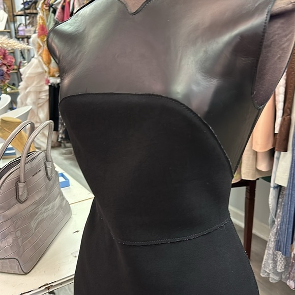 3.1 PHILLIP LIM LEATHER TRIM MINI DRESS - Picture 5 of 5